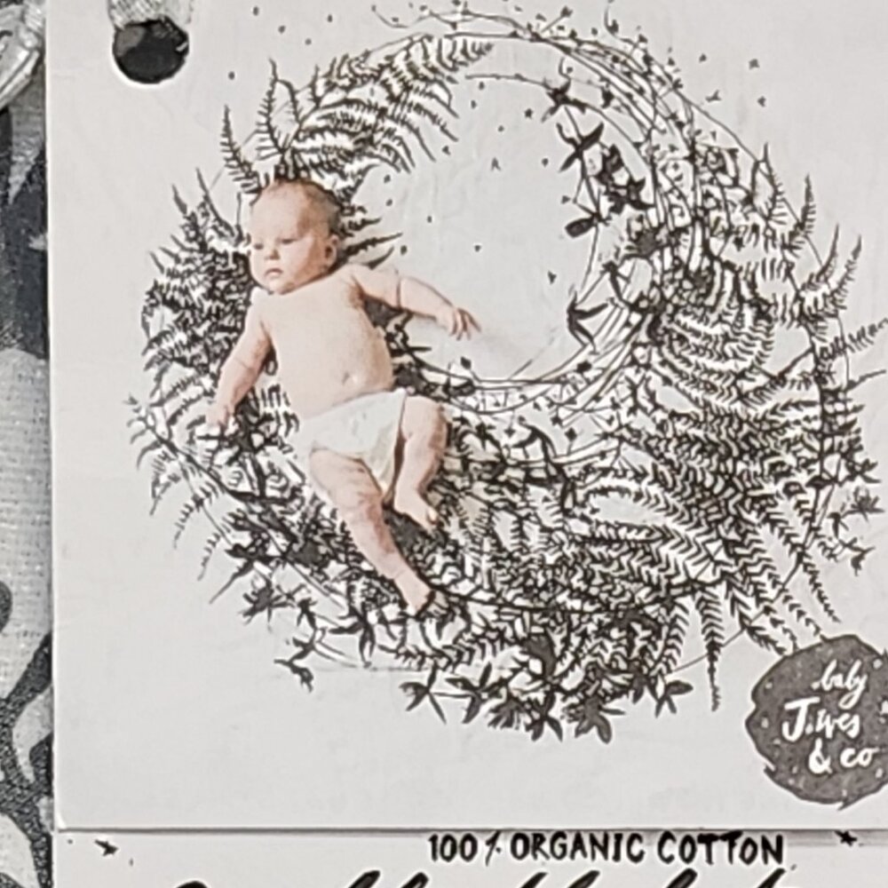 New! Baby Jives Company, 100% Organic Cotton Swaddle Blanket Black and White - Picture 8 of 9